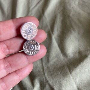 925 earrings Button Earrings